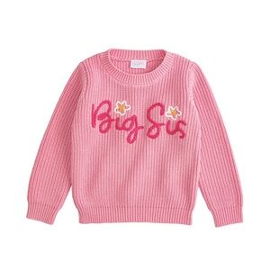 Mud Pie Big Sis Pink Knit Sweater 2T 3T 4T 5T